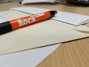 The Rock pen on note paper
